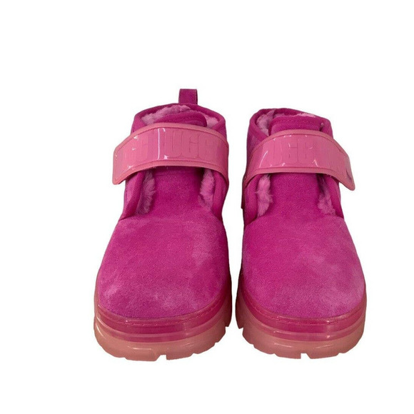 UGG Neumel Suede Chukka Boots Clear Soles Hot Pink Barbie Core Womens Size 11 - Picture 7 of 15